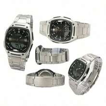 Đồng hồ Casio Ana-Digi Quartz Mineral Crystal AW-81D-1A dành cho nam - màu đen - Xem 6