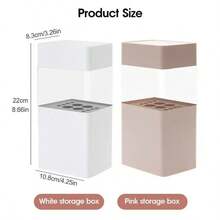 Makeup Brush Storage Cartridge Dust Pen Bucket Desktop Acrylic Eyebrow Pencil - White - View 5