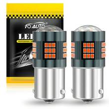 TOAUTO 2 件 1156 BA15S P21W 1157 BAY15D P21/5W LED 灯泡 1156 BAU15S PY21W 7440 7443 W21W LED 灯泡汽车转向信号灯泡 12V 黄红白 - 彩色 - 查看 18