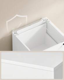 File Cabinet, Filing Cabinet For Home Office, Printer Stand, With 4 Lockable Drawers, Adjustable Hanging Rails, For A4 And Letter-Size Files, Cloud White