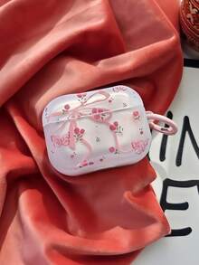 1 件蓝牙耳机盒，粉色丝带樱桃图案保护套适用于 Pro/Pro2/1/2/3/4 - 彩色 - 查看 6