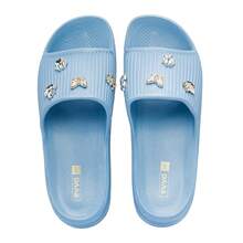 EVVA HIT Cloud Slide Flip Flops Comfort And Style - Original With Exclusive Pins Comfortable Women's Flip Flops For Everyday Simple Casual Appliques Holidays - 藍色 - 查看 6