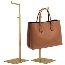 可调节高度展示架，外观优雅，不锈钢材质。可用作钱包展示架，以及帽子和珠宝架，适用于家居/精品店/桌面装饰零售店，易于安装/拆卸，防锈耐用。 - 彩色 - 查看 4