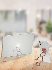 1 PC Personalized Custom Portable Metal Double-Ring Creative Foldable Metal Phone Stand – A Stylish, Multifunctional Phone Ring Holder With A Bottle Opener, Which Also Works As A Desktop Live Streaming Support Rack. Ideal For Daily Use, It Makes A Perfect Gift For Boyfriends, Girlfriends, Family Members And Elders, And Is Also Excellent As A Corporate Promotional Gift Or Party Favor.