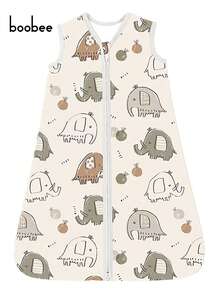 1pc Baby Sleeveless Sleep Sack, Suitable For 0-12 Months, Anti-Kick Sleeping Bag, Super Soft & Comfortable, Perfect Gift For Baby On Christmas, Halloween, Thanksgiving