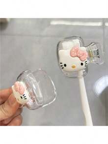 4pcs Sanrio Hello Kitty Toothbrush Holder - Cute Travel Case, Protect And Style Your Toothbrush, Essential For Home And Travel, Need To DIY The Toothbrush Case With Kitty.