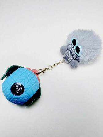 1pc Interactive Pet Toy Ball With Screen Display, Silicone Outer Layer For Quiet Operation, Automatic Cat Teaser, Suitable For Cats And Dogs, Powered By 300mAh Battery With Remaining Power Display, Remote Control, Built-In Bird Sounds