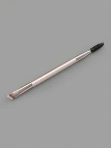 Precision Angled Dual-Ended Eyeliner Brow Brush - Champagne Gold Nylon Brow Brush For All Makeup Wearers - Fine Angled Eyeliner Brow Brush For Silk Detail Eye Makeup Beauty Makeup Tools