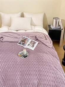 1 pieza Manta de franela y lana cómoda - Súper suave, ligera, adecuada para todas las estaciones con diseño de jacquard hexagonal, adecuada para Halloween en el hogar, Navidad, camping y viajes, Día de la Madre, amarillo brillante, accesorio de decoración de moda para dormitorio