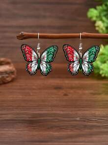 1 Cặp bông tai bướm Acrylic nhiều màu sắc sang trọng và đa năng - Nhiều màu - Xem 13