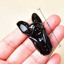 CUPIDCRYSTAL Exquisite Natural Crystal Carving Bat, Unique Design, Healing Crystal, Stones Containing Energy, Energy Healing Meditation Stone, Perfect For Home Decor & Gift Giving, For Pocket Decoration, For Halloween Gift(5cm/1.97in)