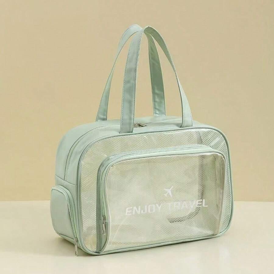 Clear PVC Waterproof Swimming Bag - Travel Handbag And Shoulder Bag - Green - View 1