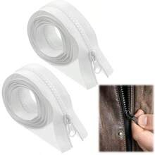 2pcs Nylon Zippers For Sewing & Crafts, Long Zipper, Black Color, DIY Sewing Tools, Variety Of Colors, Durable Material - 5# 2 pcs - View 11