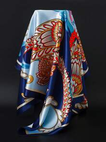 四季皆宜的时尚围巾，印花方巾，女士日常佩戴的头巾，新款遮阳头巾，可搭配连衣裙 - 彩色 - 查看 49