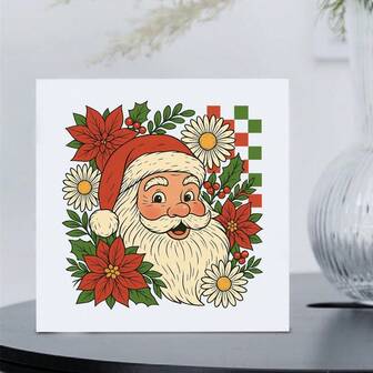 ¡Decoración navideña Feliz Navidad, Santa! Decoración de oficina linda - Decoración de escritorio de oficina y decoración de habitación bohemia - Arte de pared para sala de estar y dormitorio - Regalos únicos para mujeres - Decoración de mesa de cocina - Decoración de baño de estilo granja