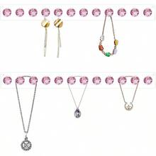 Necklace Hangers Acrylic Necklaces Holder Wall Mounted Jewellry Organiser Hanging With Diamond Shape Hooks Jewellry Hangers For Necklace Gift For Girls Women 2 Pack Of 6 Diamonds Clear