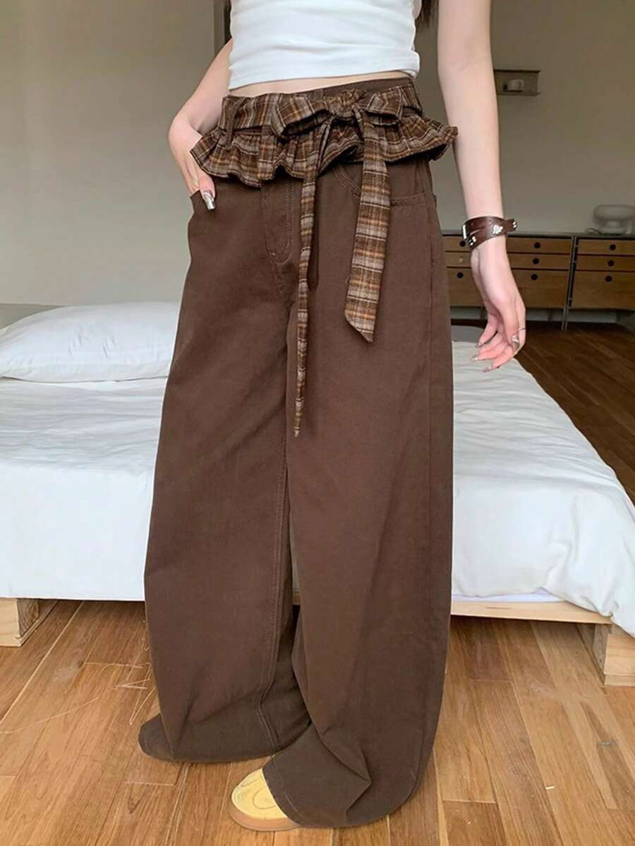 Plus Size Jeans - màu nâu - Xem 1