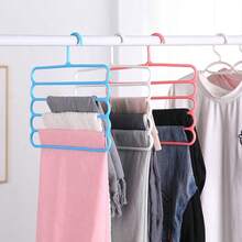 5PCS Multifunctional Five-Layer Storage Rack Hanger Pants Organizer Scarf Holder Space-Saving Closet Organizer For Bedroom Wardrobe Clothes Accessories - Multicolor - View 8