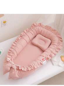 Portable Infant Crib Bedside Crib Foldable Newborn Nest Lying Chair