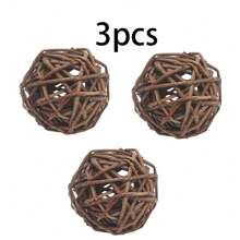 1pc/Set Small Pet Chewing Toy Ball - Rabbit, Guinea Pig, Hamster, Gerbil And Parrot Chew Toy