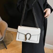 2025 New Fashion Chain Bag Single Shoulder Crossbody Small Square Bag - 白色 - 查看 4