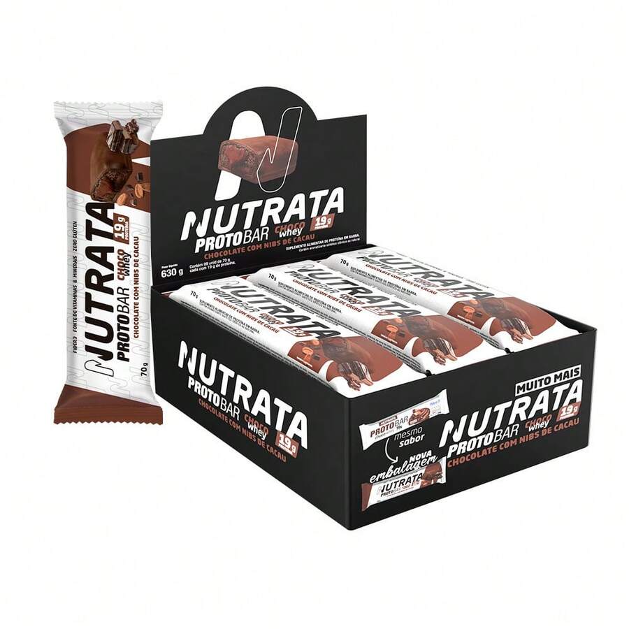 Nutrata Protobar Choco Whey Display W/ 9 Bars 70g - 巧克力 - 查看 1