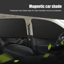 Easypie Selection 4PCS/2PCS Magnetic Car Window Shades - Titanium Silver Side Sunshades For SUV/Sedan, Front & Rear Privacy Curtains