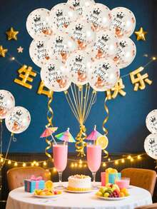10/20/30 Stücke Glückwunsch Geburtstagskrone Rose Gold funkelnde Luftballons, geeignet für Baby Geburtstagsfeiern, Baby-Shower, Baby-Themen-Partys, Baby Jahresfeste