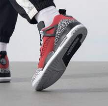 Nike Spizike Men's Durable Shock-Absorbing Retro Basketball Shoes - Red - View 6