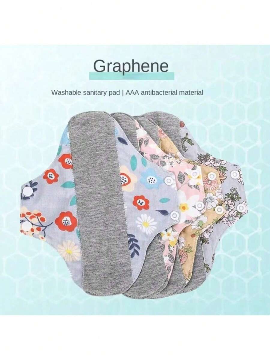 3片装可水洗防漏女性卫生巾 - 时尚石墨烯无菌护垫，高品质防护 - 花色 - 查看 1