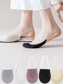 1/5双隐形船袜 女士夏季硅胶防滑袜 高跟鞋适用 冰丝薄款半掌吊带袜 新款圣诞礼物 - 常規款 - 查看 6