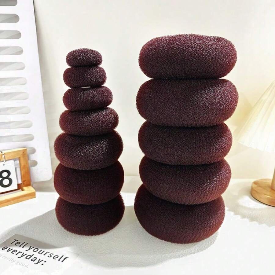 3件套经典多功能甜甜圈发髻造型器，新娘发型工具，发髻定型器，芭蕾舞发髻造型器，方便打造各种盘发造型，适用于约会、婚礼、瑜伽、跑步、跳舞、游泳等多种场合，美发套装，美发工具套装，家居美容女性配饰礼品，理发店美发工具，旅行必备美发产品，护发，发饰，夏季，假日 - 甜甜圈3PCS套裝 - 查看 1