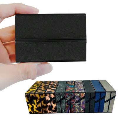 1 件便携式加热不燃烧收纳盒/烟盒，采用时尚 PC 塑料/帆布/皮革设计，有多种颜色可选（黑色、棕色、灰色、蓝色、紫色、粉色），适用于 IQOS Iluma/Iluma One/IQOS 3 Duo/Prime/烟弹或香烟收纳，手工制作的 DIY 装饰透明 PC 硬盒