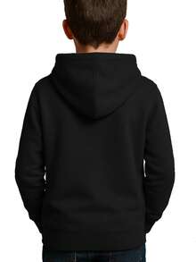 QUICK SILVER Kids' Kangaroo Hoodie With Hood, Cotton, Comfortable, Various Colors And Sizes - Black - View 2