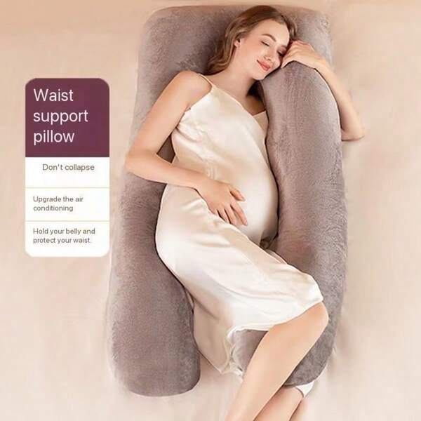 1pc U-Shaped Pregnancy Pillow, Soft And Comfortable, Suitable For Daily Use