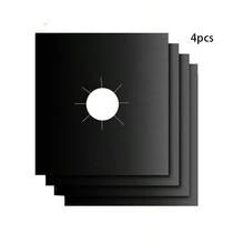 4 Stück Gasherd Öl-beständige Matte, Schutzauflage, Herd Reinigungsmatte, Spritzschutz, Integrierte Küchenoberflächen Schutz- und Reinigungsauflage, Familien Dinner Zubehör, Party Ausstattung