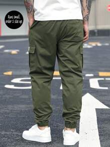 Spring/Autumn New Multi-Pocket Loose Casual Cargo Pants For Men, Runs Small, Order 1 Size Up, For Fall