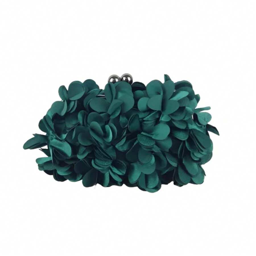 Clutch Bag Party Flower Weddings Godmother Events Nightclubs Graduations Luxury - Verde - Ver 1