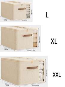 1 Peça Caixa de Armazenamento de Roupas Dobrável com Tampa, Janela Transparente e Alça Reforçada, Design Inodoro e Respirável para Guarda-Roupa, Suéteres, Roupa de Cama, Elegante e Economizadora de Espaço para Armário, Dormitório, Quarto