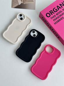 3 件多巴胺波浪纹手机壳，适用于 和 Galaxy 16、16 Pro Max、16 Pro、16 Plus，白色、黑色、粉色 - 彩色 - 查看 4