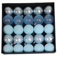 25pcs/Box New 6cm/2.36in Christmas Balls, Thickened Anti-Drop Christmas Tree Hanging Balls, Holiday Party Decorations Home Decor Christmas Decorations Room Decor