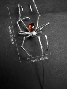1pc Halloween Dark Gothic Creeper Spider Ear Cuffs For Women, Sweet Cool Punk Personalized Exaggerated Copper Earring Clip, Halloween Party Ear Jewelry Accessories Festival Gifts