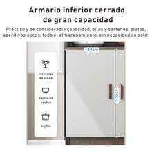 Aparador moderno minimalista diseño blanco y negro, mueble aparador de diseño moderno y minimalista, acabados en blanco y negro - Multicolor - Ver 5