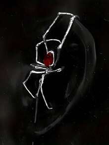 1pc Halloween Dark Gothic Creeper Spider Ear Cuffs For Women, Sweet Cool Punk Personalized Exaggerated Copper Earring Clip, Halloween Party Ear Jewelry Accessories Festival Gifts