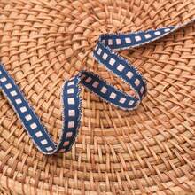 蕾丝花边格子刺绣丝带，手工DIY蝴蝶结发夹配饰，服装，鞋子，帽子，花束包装丝带