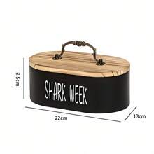 1pc Women's Sanitary Napkin Storage Box, Wooden Bathroom Storage Box With Lid, Small Item Storage Box, Design, Soft Cork, Durable, Black, Not Waterproof, Can Be Used For Women's Hygiene Products