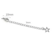 10pcs Stainless Steel Extension Extended Tail Chains Lobster Clasps Connectors DIY Jewelry Making Findings Bracelet Necklaces - Extension Chain - View 10