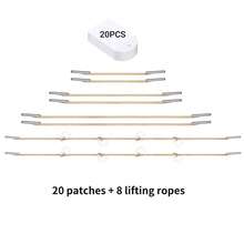 V-Shaped Face Lifting Tape, Invisible Matte Lifting Tape With Stretch Cords (20/60/80/100 Pcs Tape + 8 Lifting Cords)