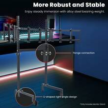 Minneer Triple Screen Monitor Stand For Round Tube Racing Simulator Cockpit - 黑色 - 查看 2