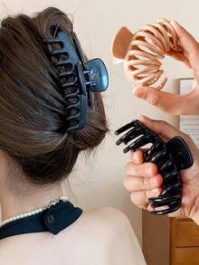 1 pieza/Set de 4 piezas Pinzas para el cabello de silicona suave, Pinzas para reposacabezas con absorción de golpes, Pinzas para el cabello, Accesorios para el cabello de mujer, Verano, Vacaciones, Viaje - Multicolor - Ver 3